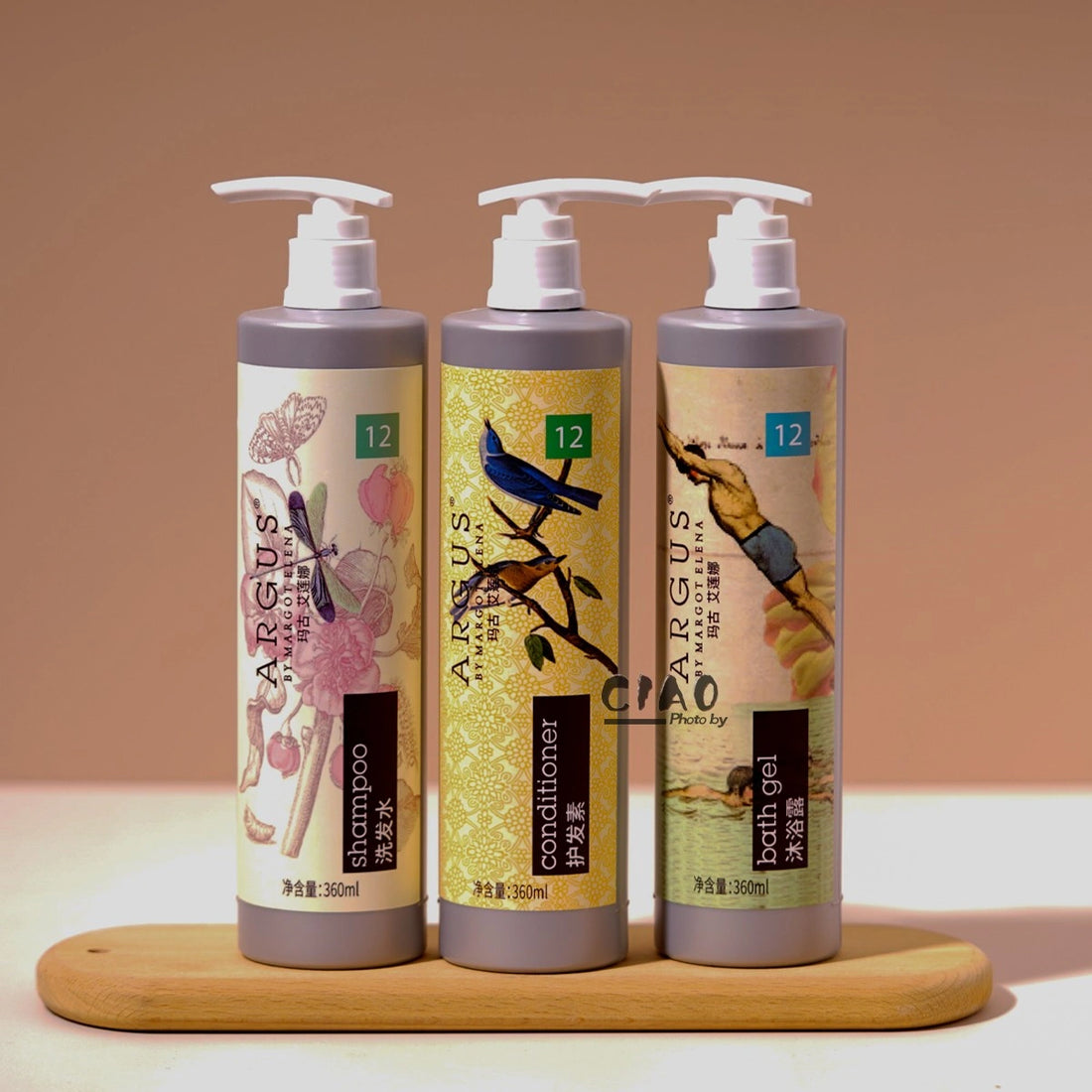 ARGUS Shampoo &amp; Conditioner &amp; Shower Gel 360ML
