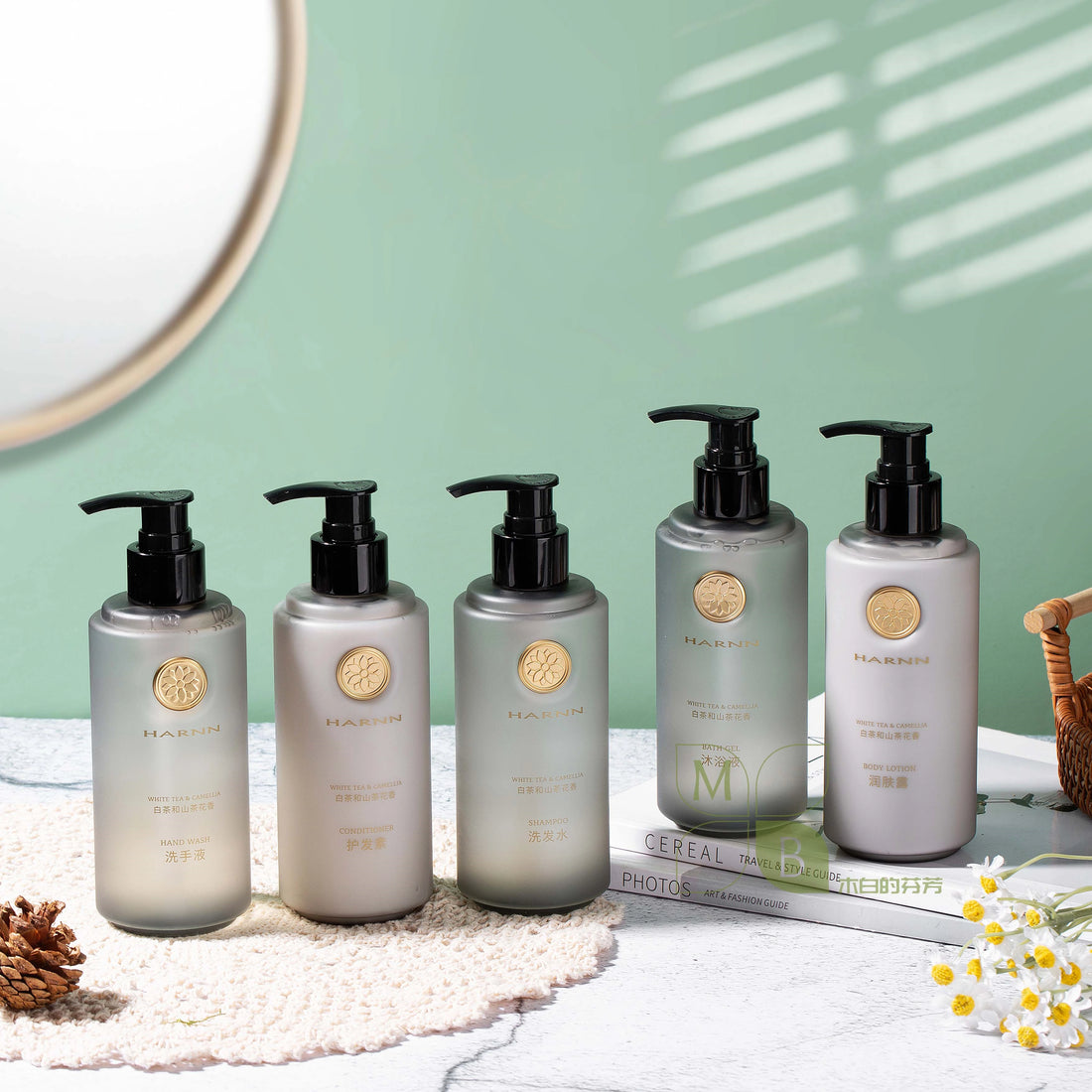 HARNN Shampoo &amp; Conditioner &amp; Body Lotion &amp; Shower Gel &amp; Hand Wash 300ML